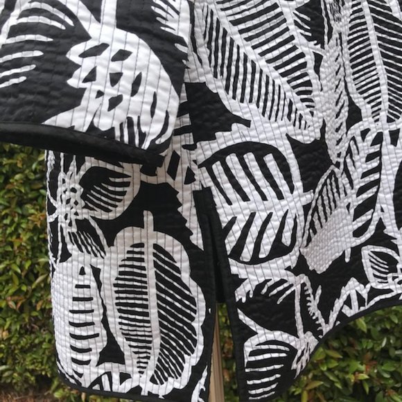 Patty Kim Black/White Quilted Jacket  Size XL - Picture 6 of 8